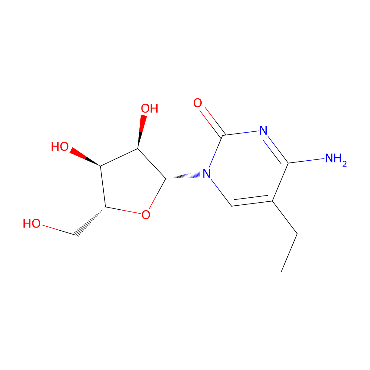 5-Ethyl cytidine molecular structure, CAS 56367-98-7