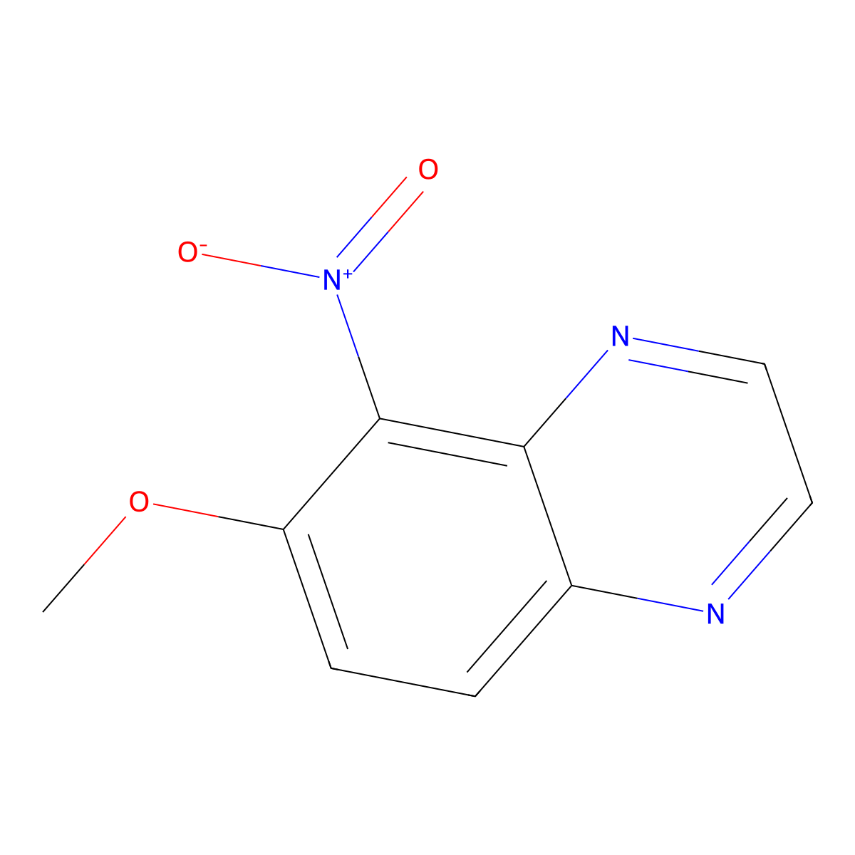 6-Methoxy-5-nitroquinoxaline molecular structure, CAS 56369-07-4