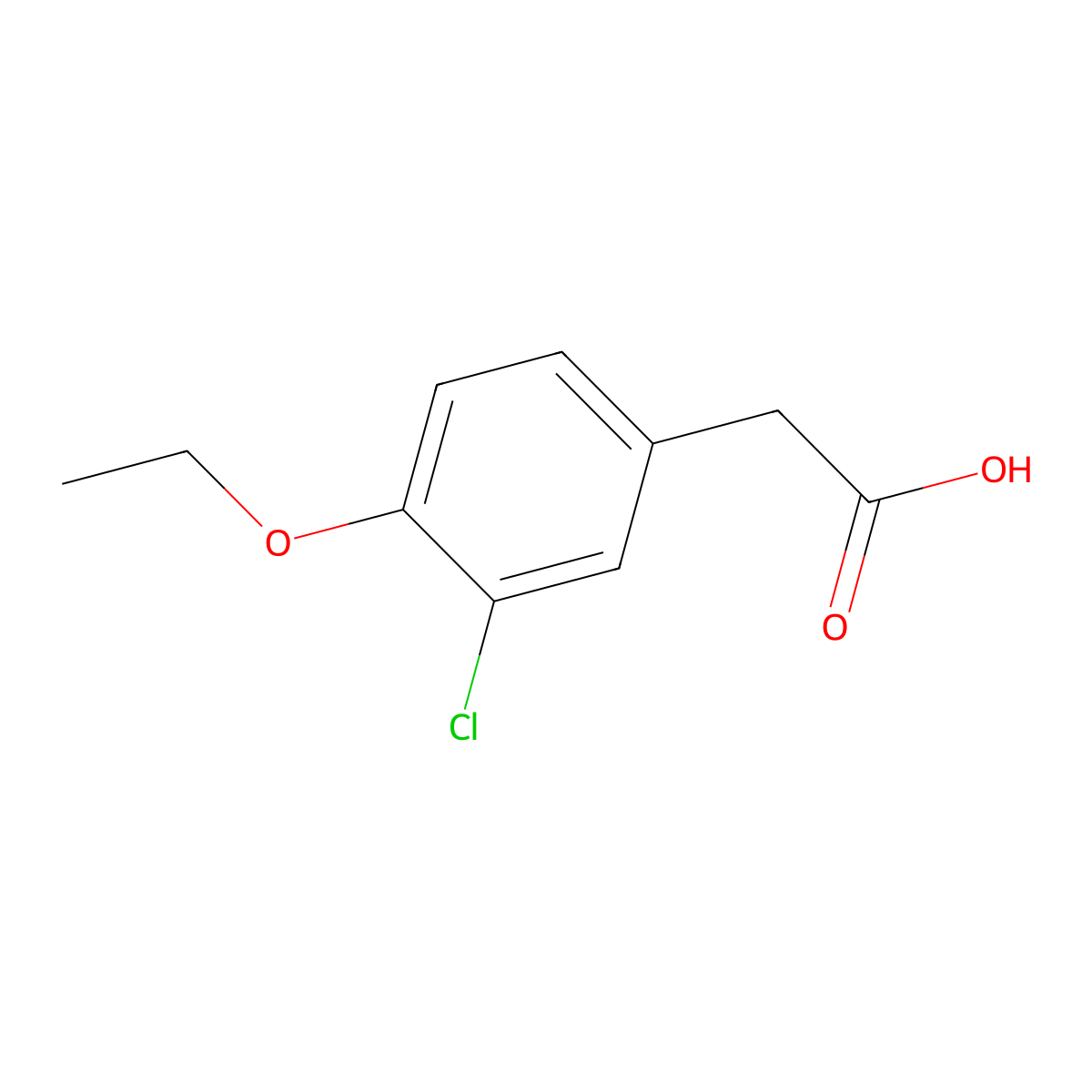 (3-Chloro-4-ethoxyphenyl)acetic acid molecular structure, CAS 56369-45-0