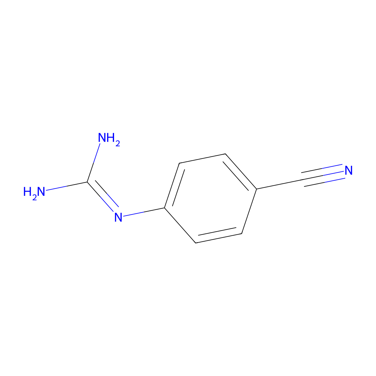 1-(4-Cyanophenyl)guanidine molecular structure, CAS 5637-42-3