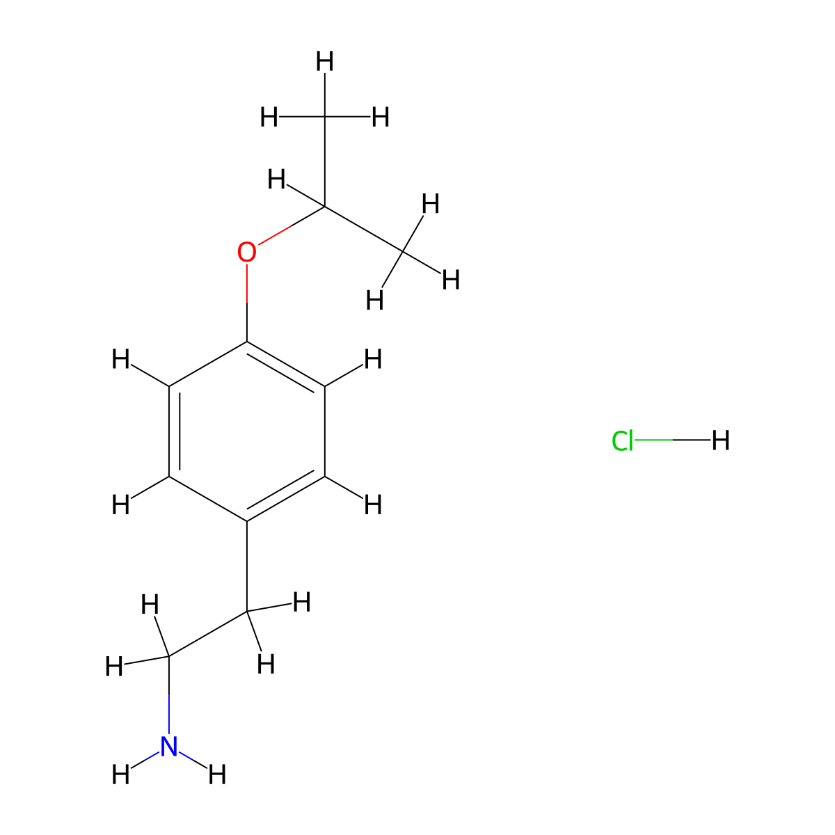 2-(4-Isopropoxyphenyl)ethylamine Hydrochloride molecular structure, CAS 56370-32-2