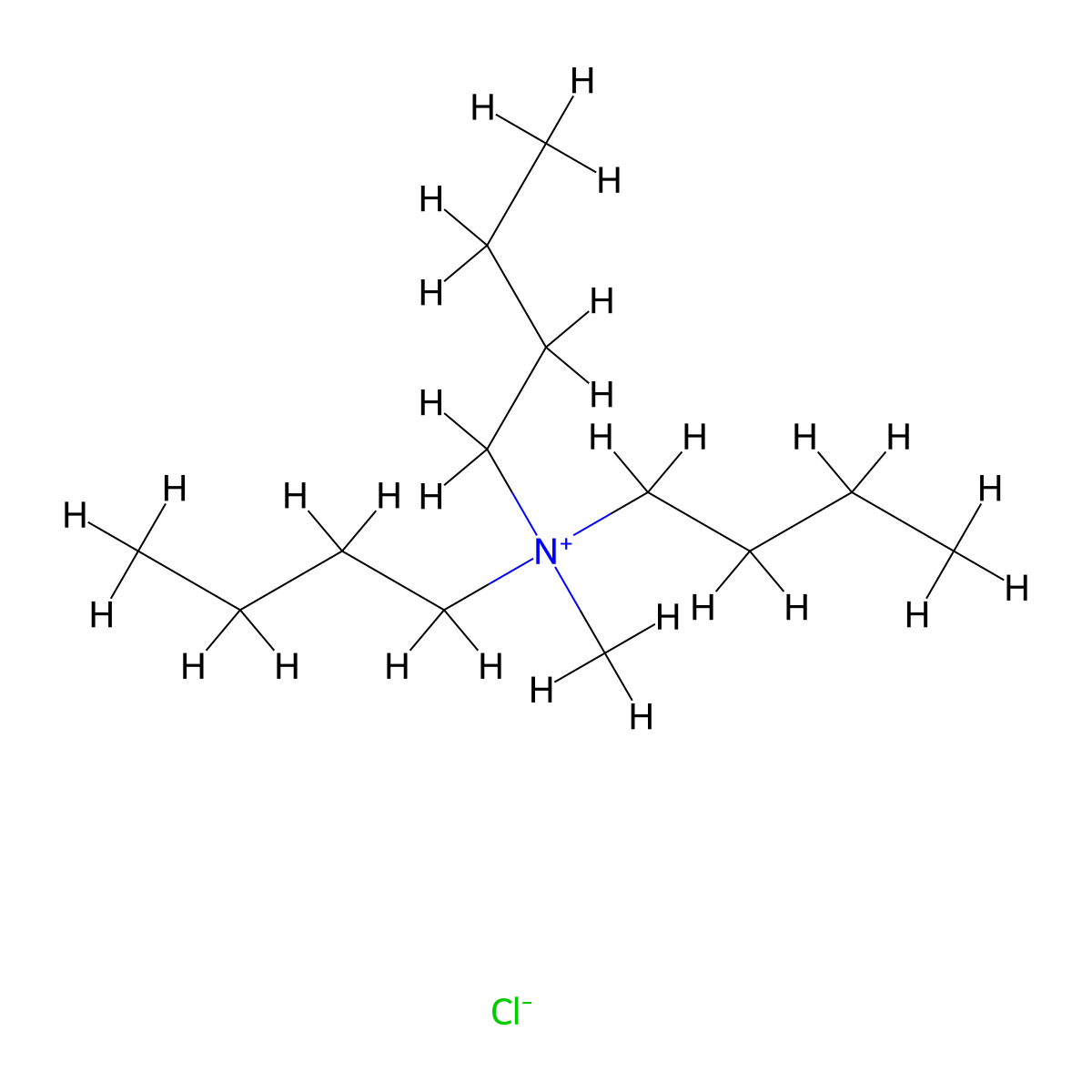 Tributylmethylammonium chloride molecular structure, CAS 56375-79-2