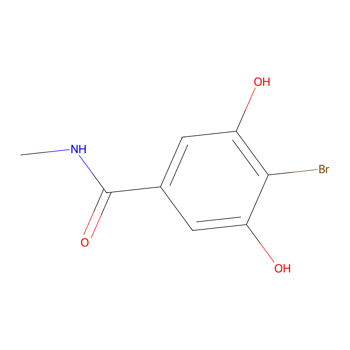 4-Bromo-3,5-dihydroxy-N-methylbenzamide molecular structure, CAS 56375-85-0