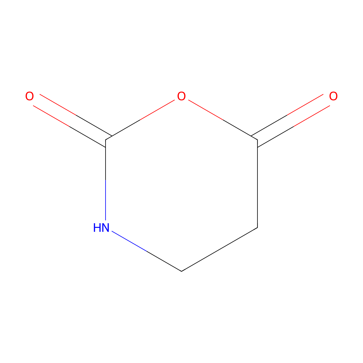 2H-1,3-Oxazine-2,6(2H)-dione, dihydro- molecular structure, CAS 5638-70-0