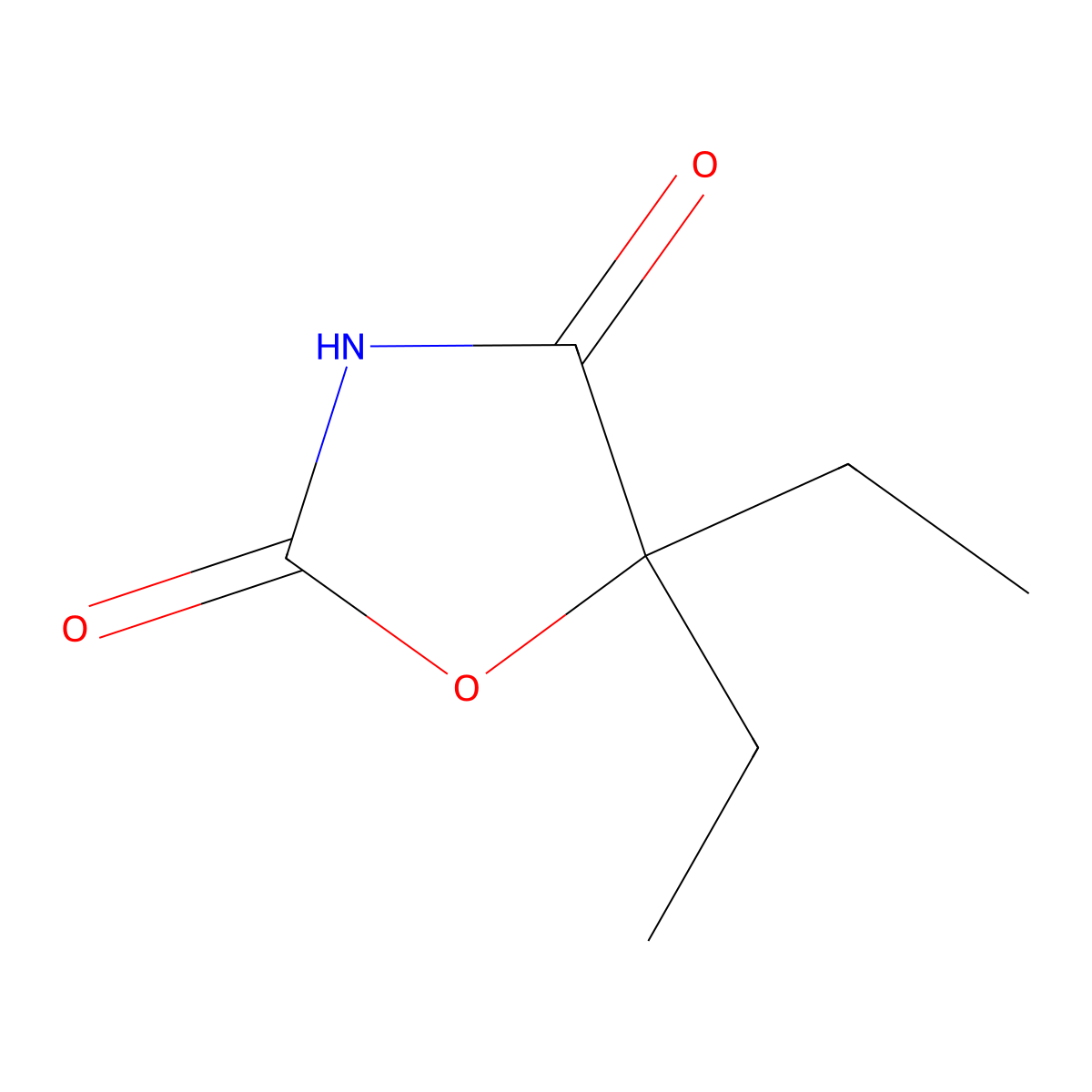 5,5-Diethyl-1,3-oxazolidine-2,4-dione molecular structure, CAS 5638-84-6