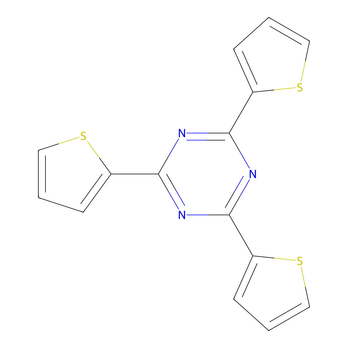 2,4,6-Tri(thiophen-2-yl)-1,3,5-triazine molecular structure, CAS 56382-53-7