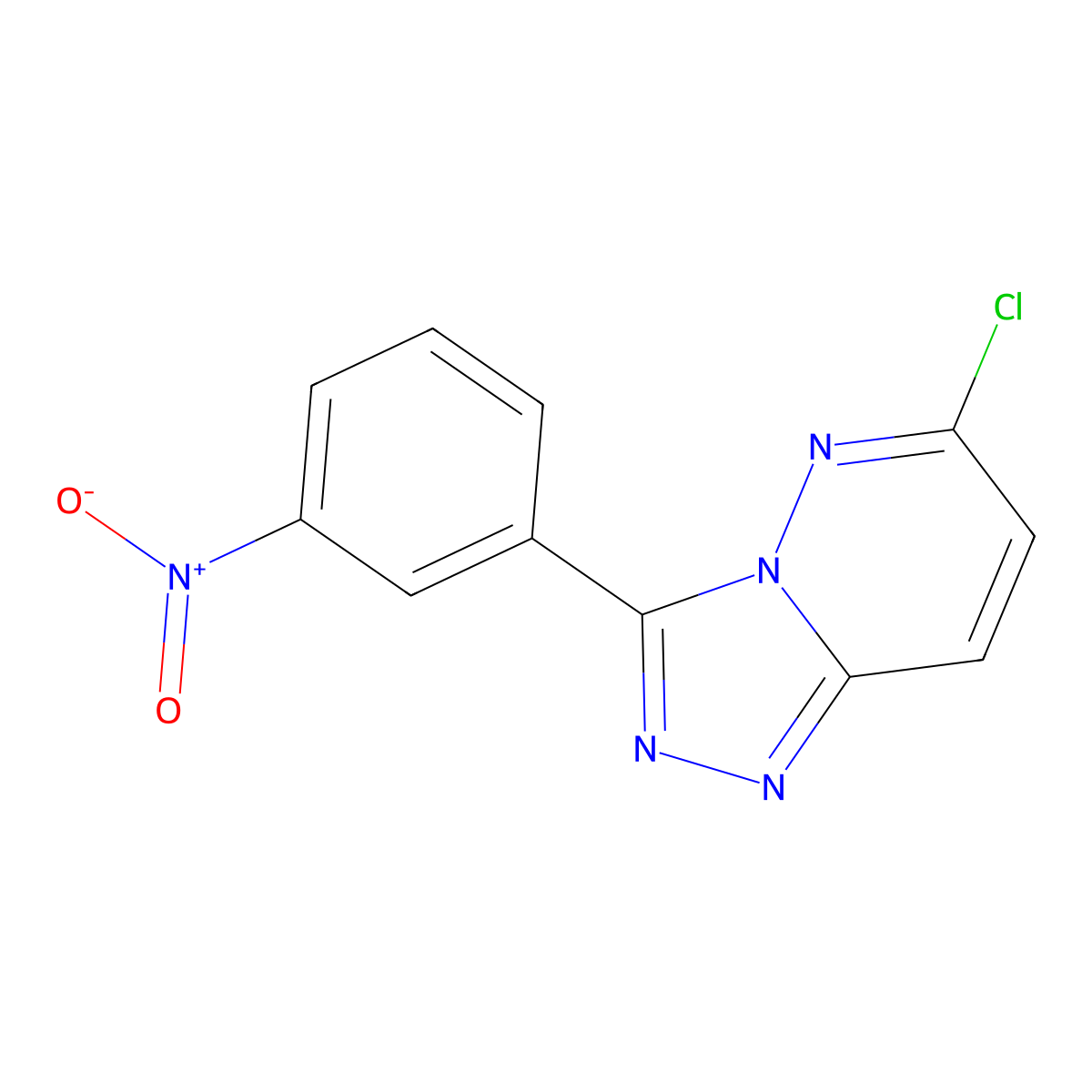 6-Chloro-3-(3-nitrophenyl)-[1,2,4]triazolo[4,3-b]pyridazine molecular structure, CAS 56383-43-8