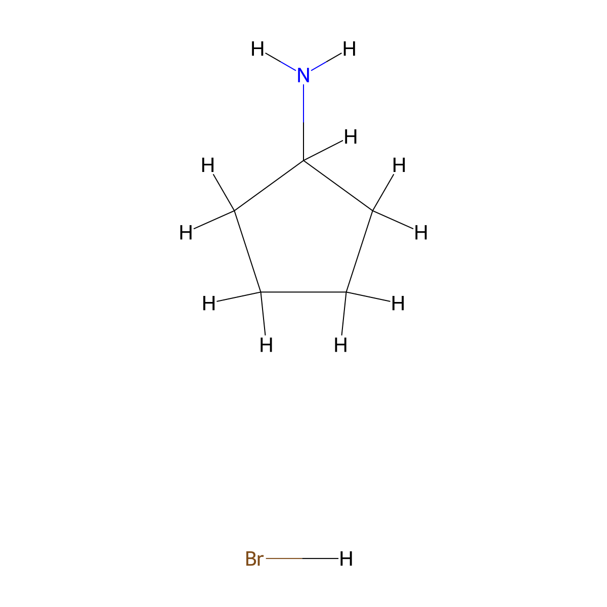 Cyclopentylammonium Bromide molecular structure, CAS 56383-94-9