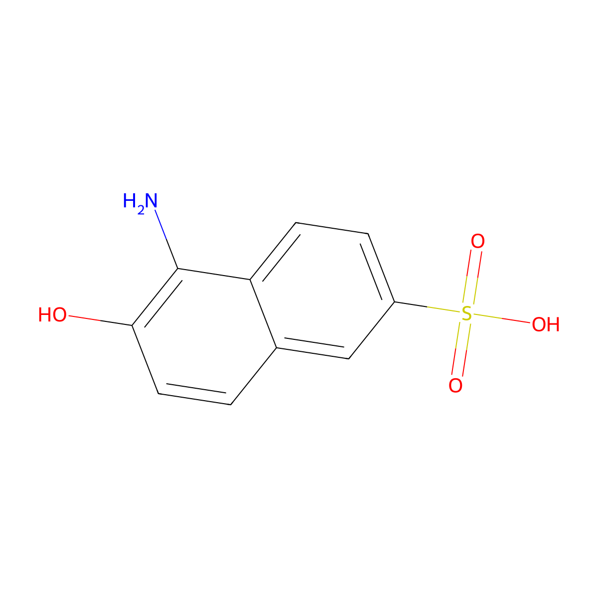 1-Amino-2-naphthol-6-sulfonic acid molecular structure, CAS 5639-34-9