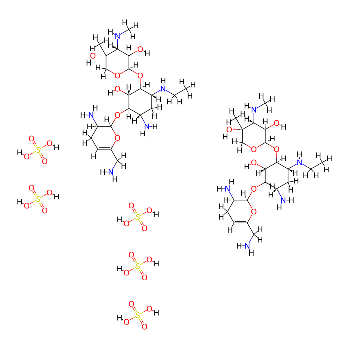 Netilmicin Sulfate molecular structure, CAS 56391-57-2