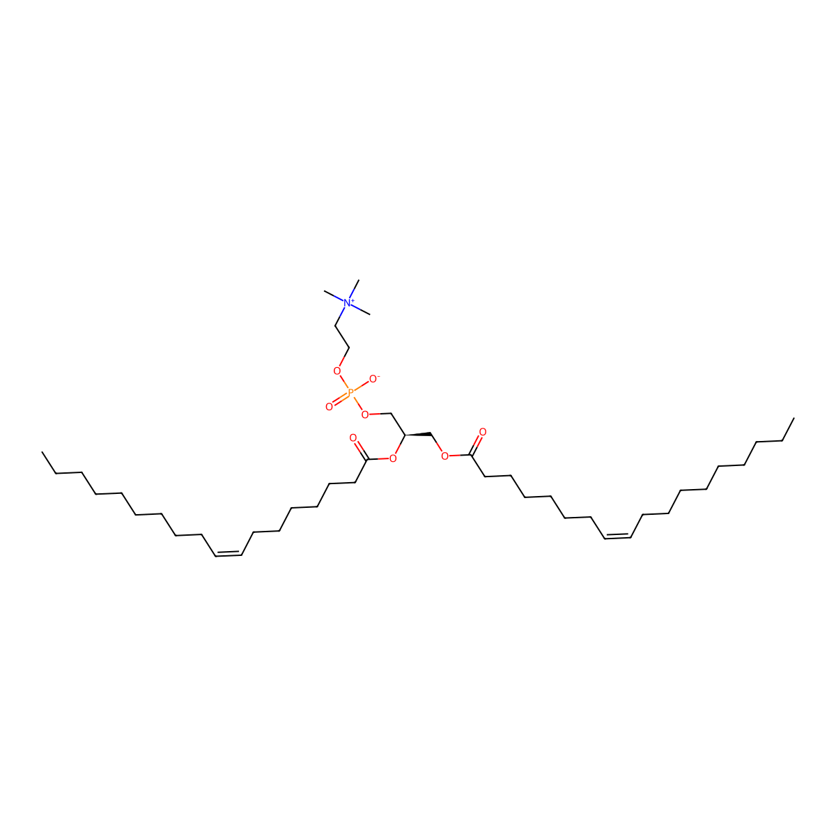 1,2-di-(8Z-octadecenoyl)-sn-glycero-3-phosphocholine molecular structure, CAS 56391-93-6