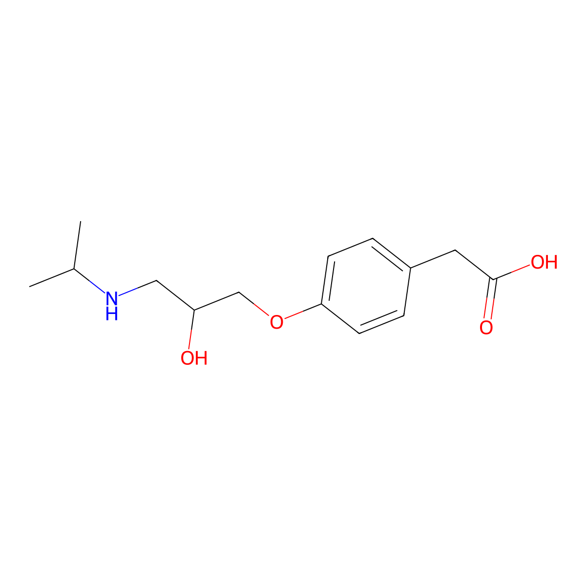 Metoprolol Acid molecular structure, CAS 56392-14-4