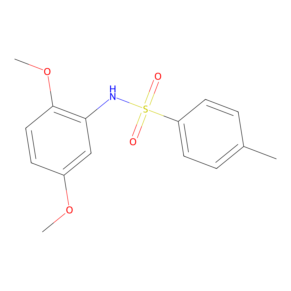 N-(2,5-Dimethoxyphenyl)-4-methylbenzenesulfonamide molecular structure, CAS 56393-56-7