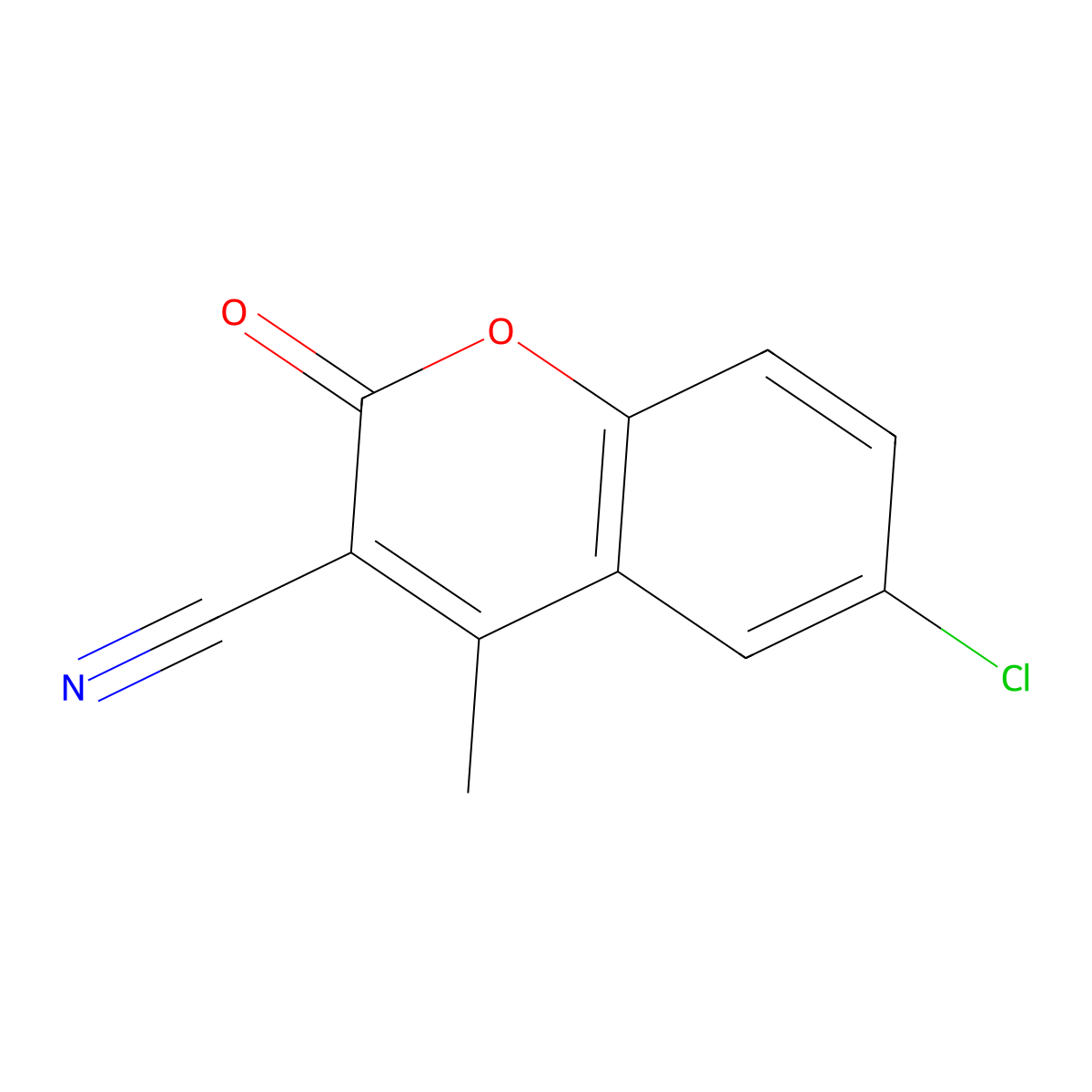 6-Chloro-3-cyano-4-methylcoumarin molecular structure, CAS 56394-24-2