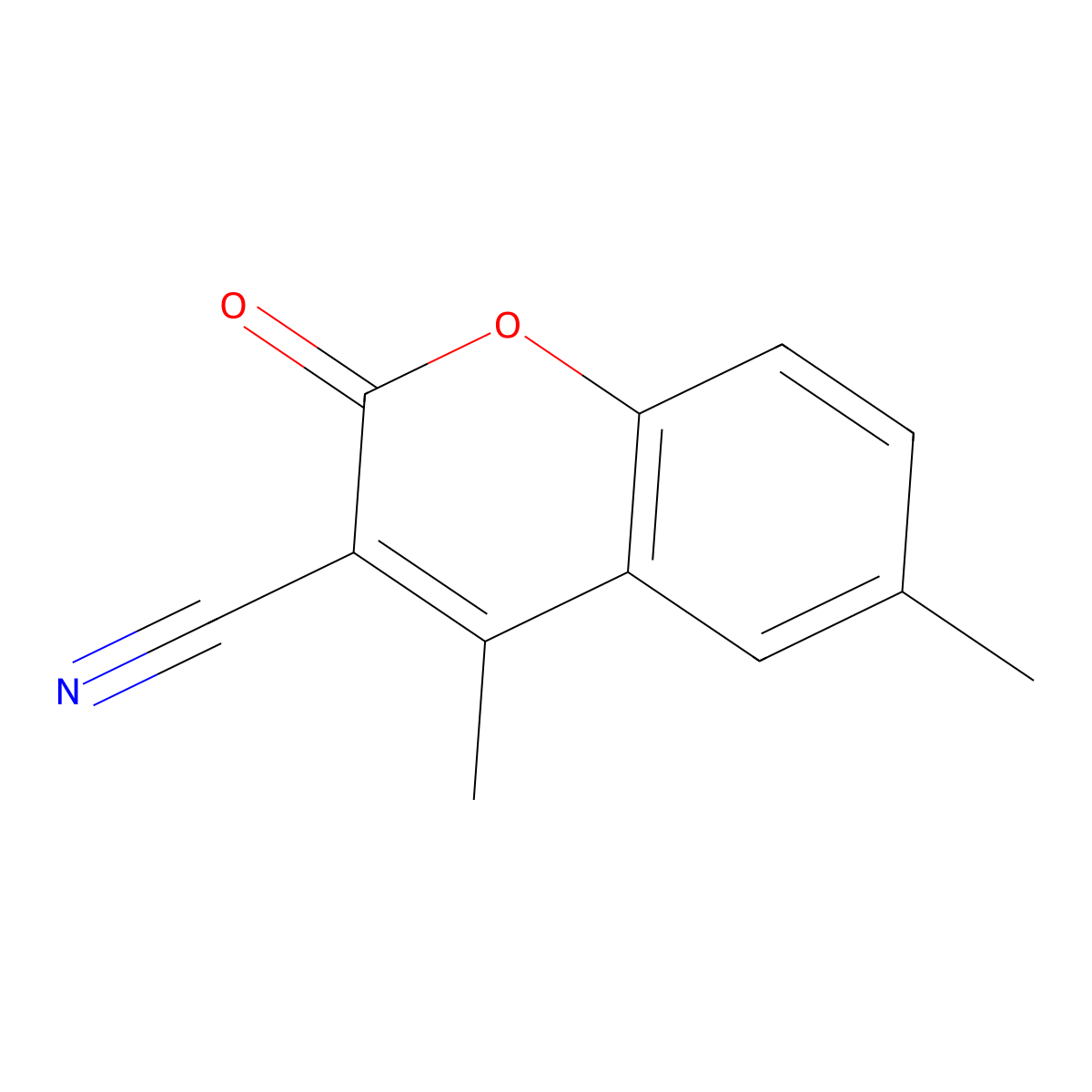 3-Cyano-4,6-dimethylcoumarin molecular structure, CAS 56394-28-6