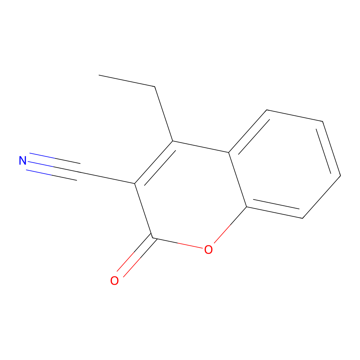4-ethyl-2-oxo-2H-chromene-3-carbonitrile molecular structure, CAS 56394-35-5