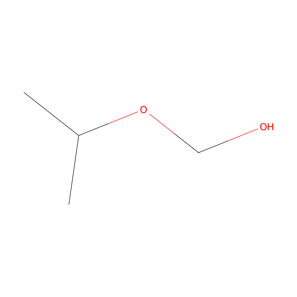 Isopropoxymethanol molecular structure, CAS 56395-05-2