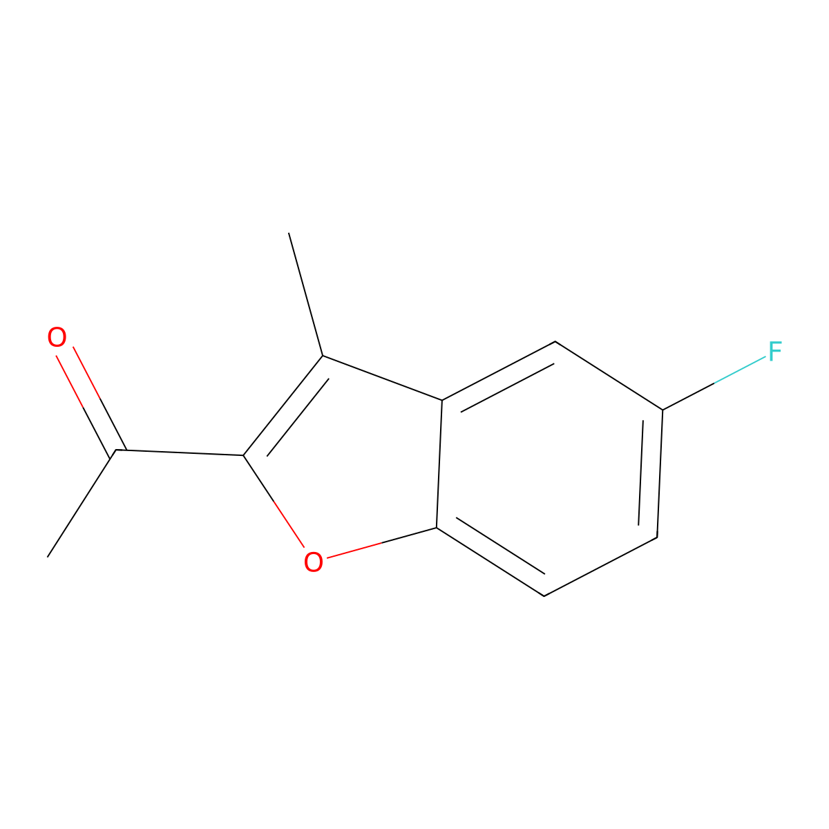 1-(5-Fluoro-3-methyl-1-benzofuran-2-yl)ethan-1-one molecular structure, CAS 56397-39-8