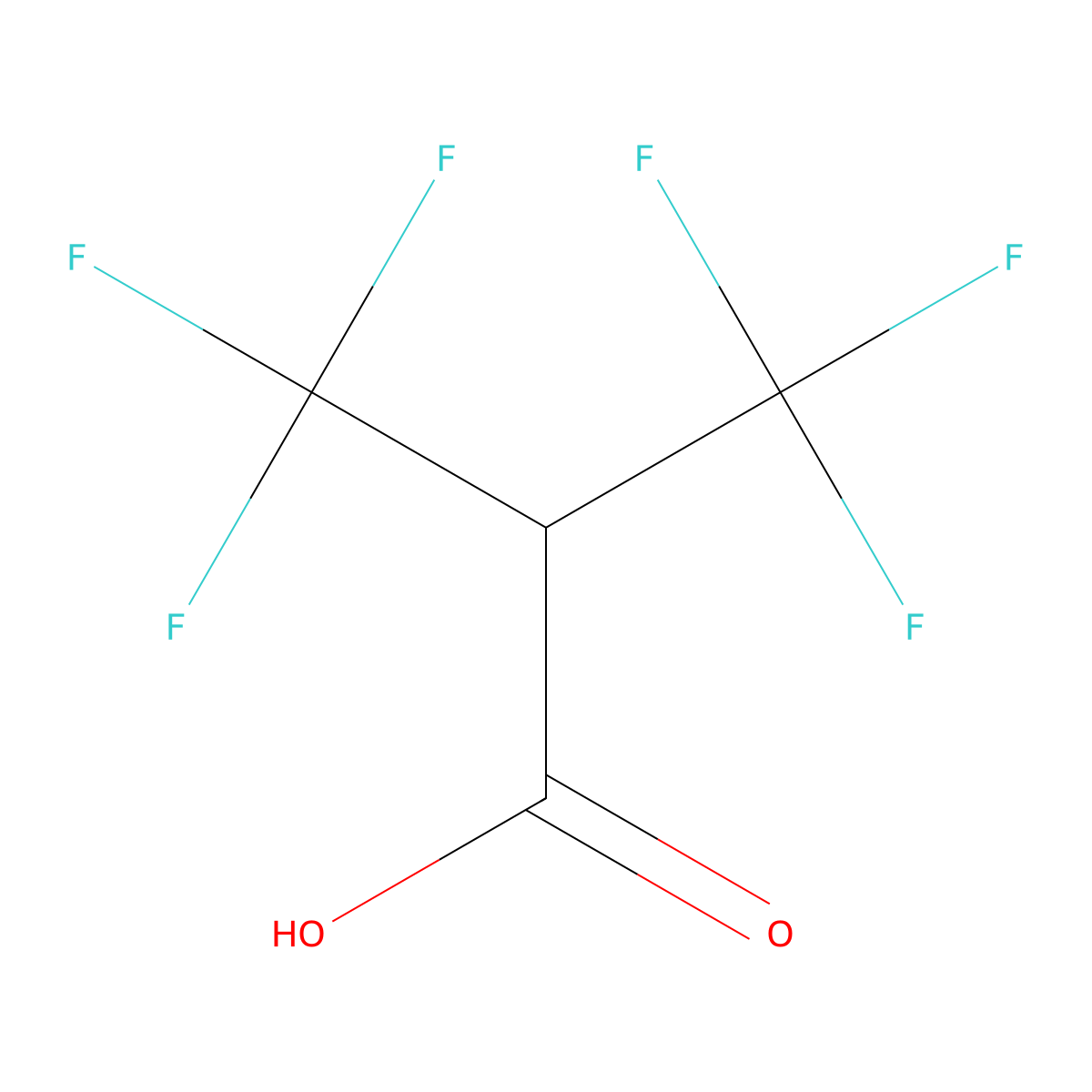 2H-Hexafluoro(2-methylpropanoic acid) molecular structure, CAS 564-10-3