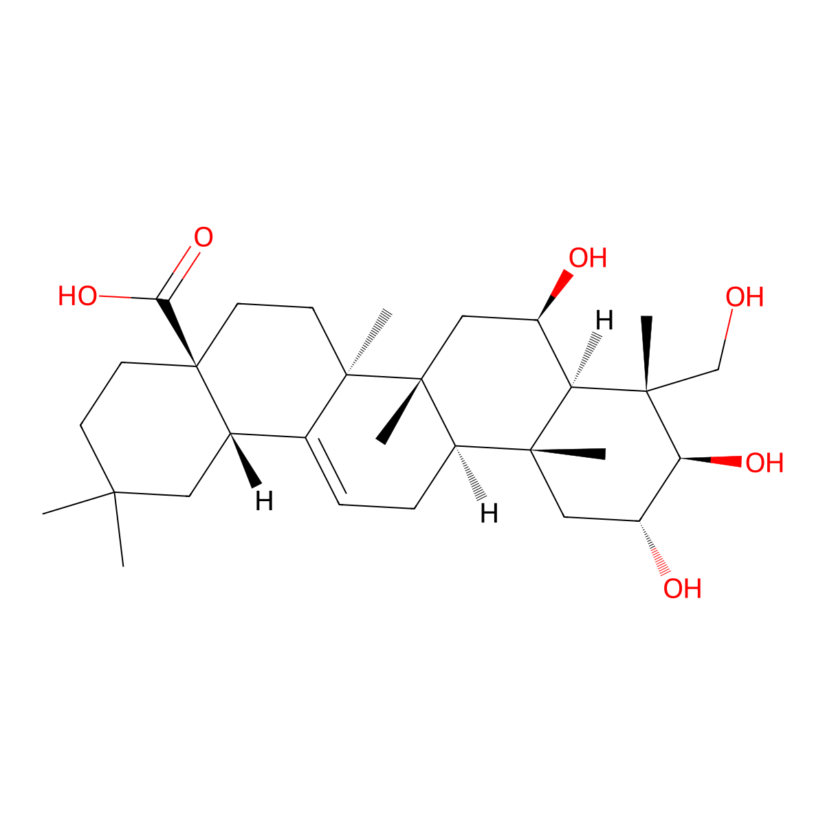 Terminolic Acid molecular structure, CAS 564-13-6