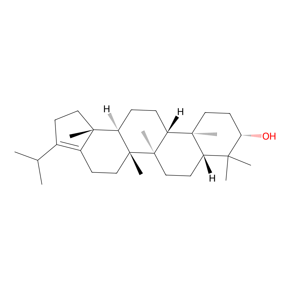 Hop-17(21)-en-3beta-ol molecular structure, CAS 564-14-7