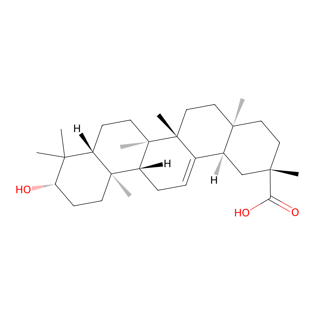 11-Deoxyglycyrrhetinic Acid molecular structure, CAS 564-16-9