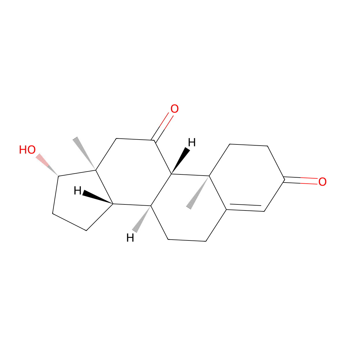 11-Ketotestosterone molecular structure, CAS 564-35-2