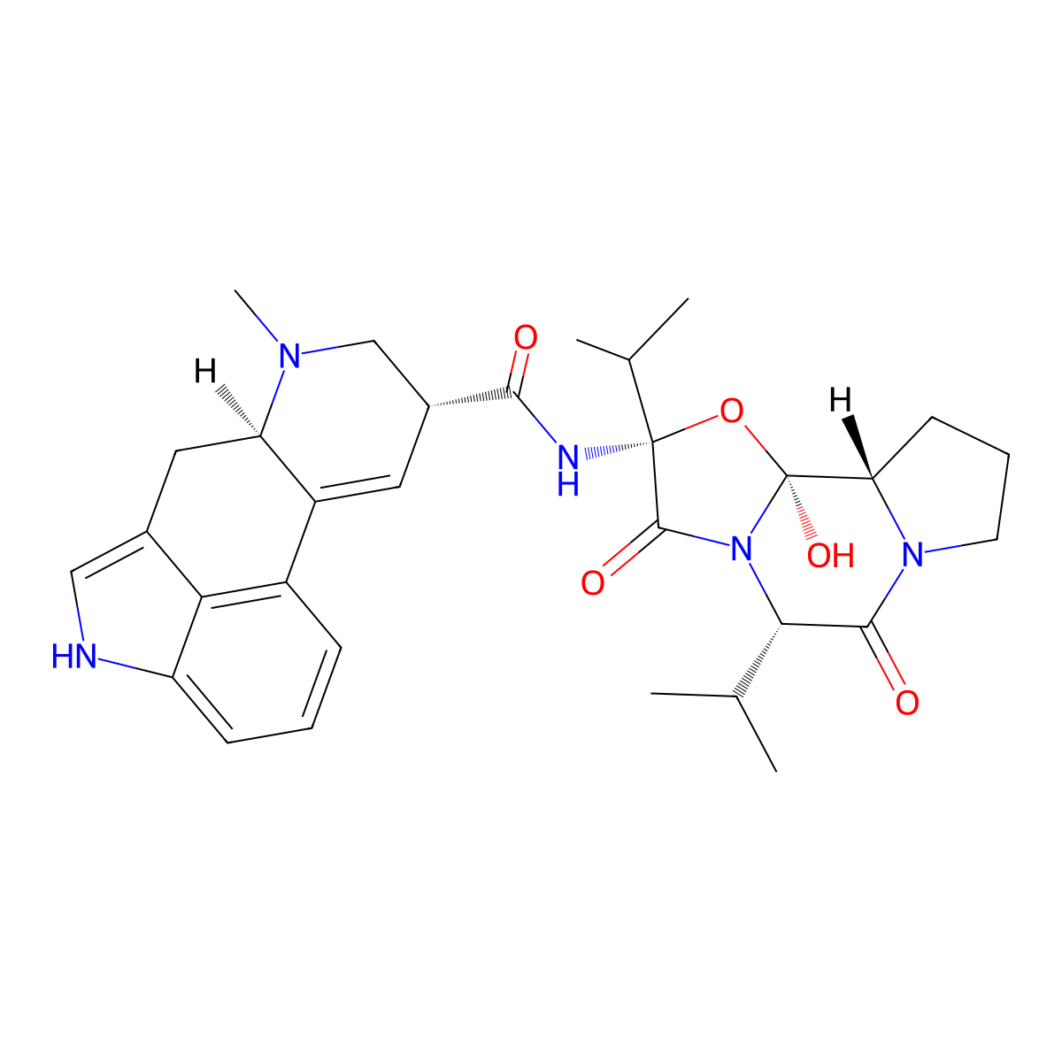Ergocornine molecular structure, CAS 564-36-3