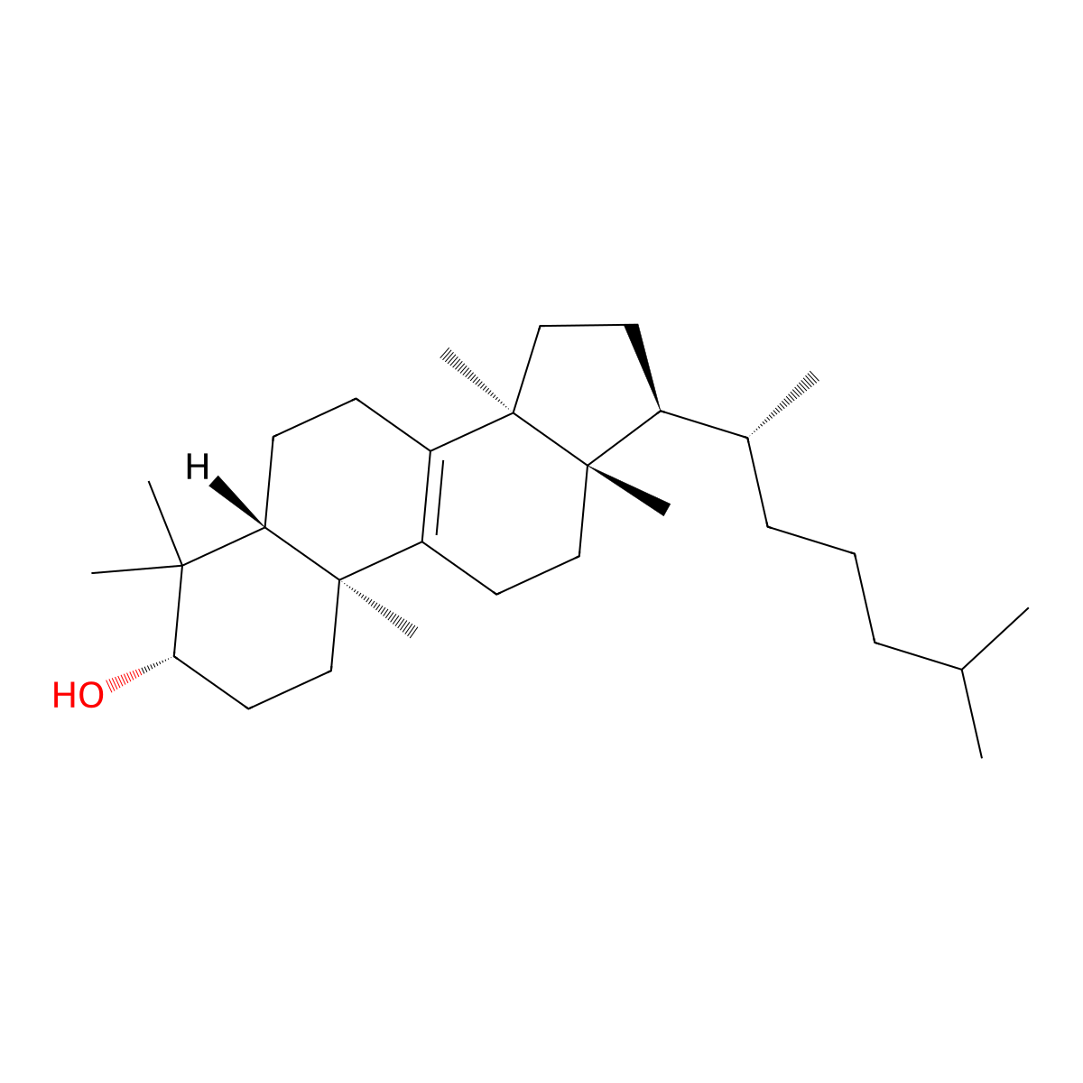 Dihydroeuphol molecular structure, CAS 564-60-3