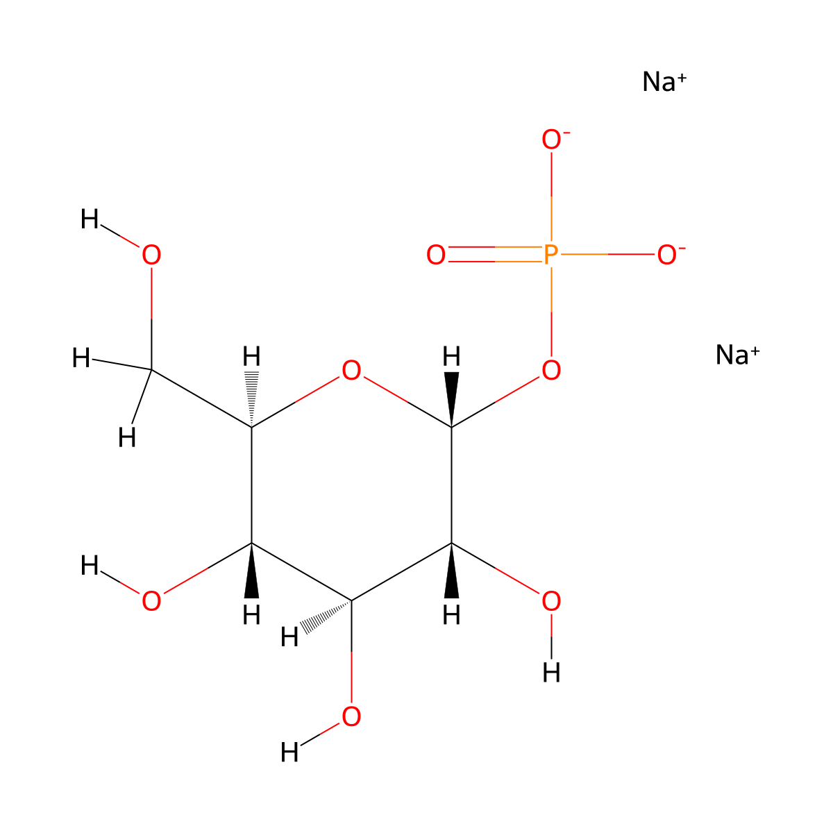alpha-Glucose-1-phosphate disodium molecular structure, CAS 56401-20-8