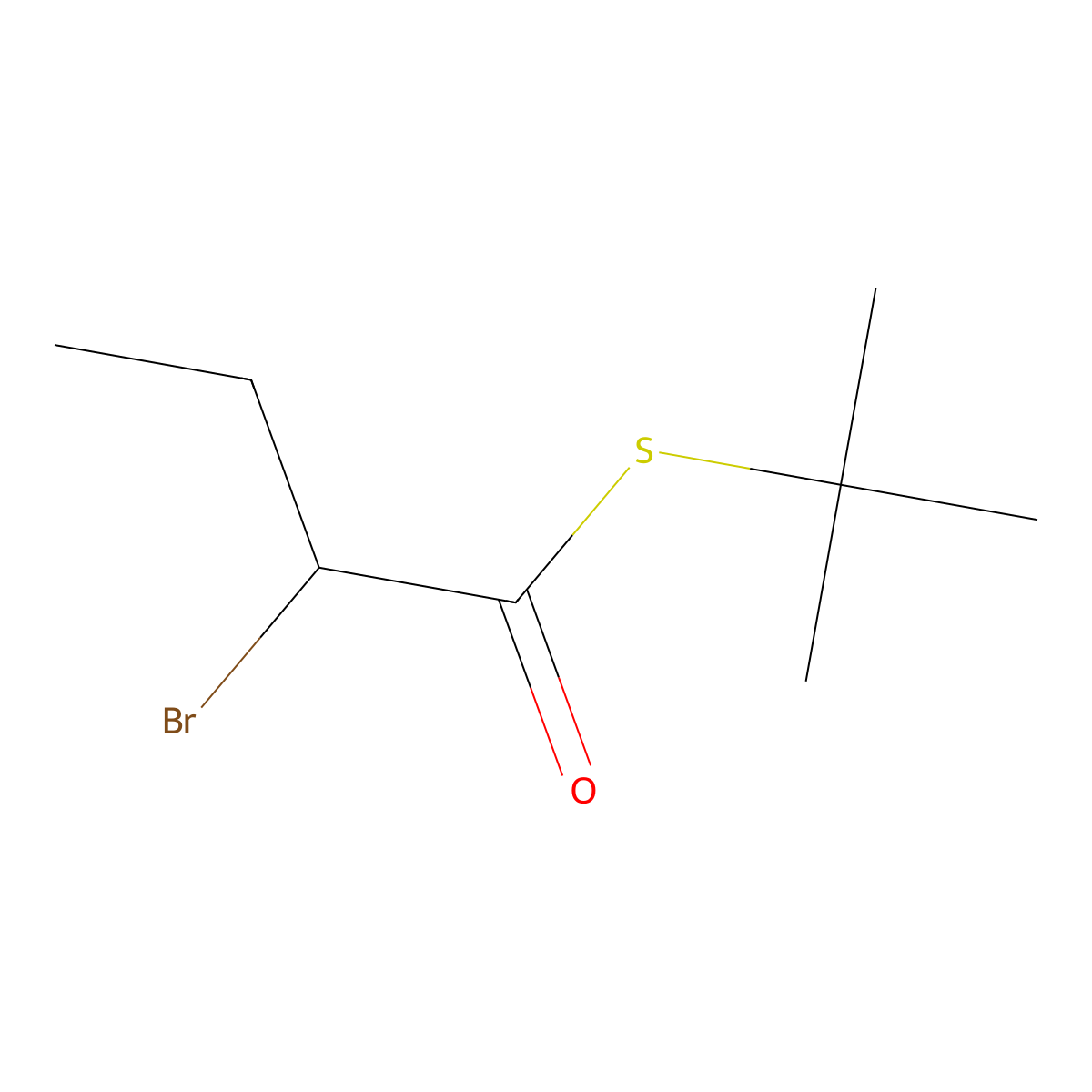 S-tert-butyl 2-bromobutanethioate molecular structure, CAS 56403-12-4