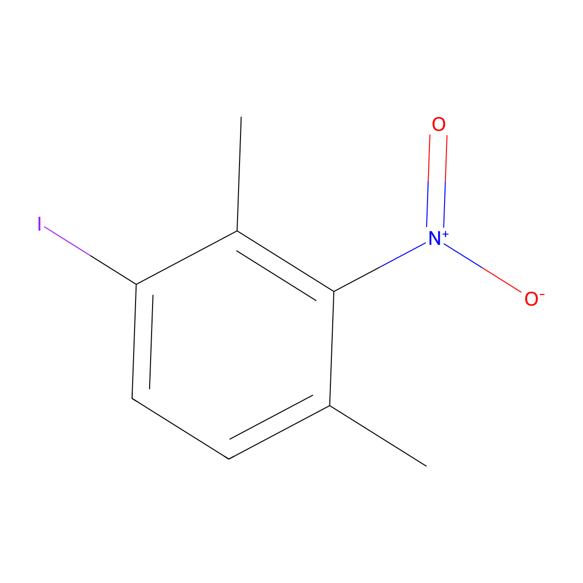 1-Iodo-2,4-dimethyl-3-nitrobenzene molecular structure, CAS 56404-21-8
