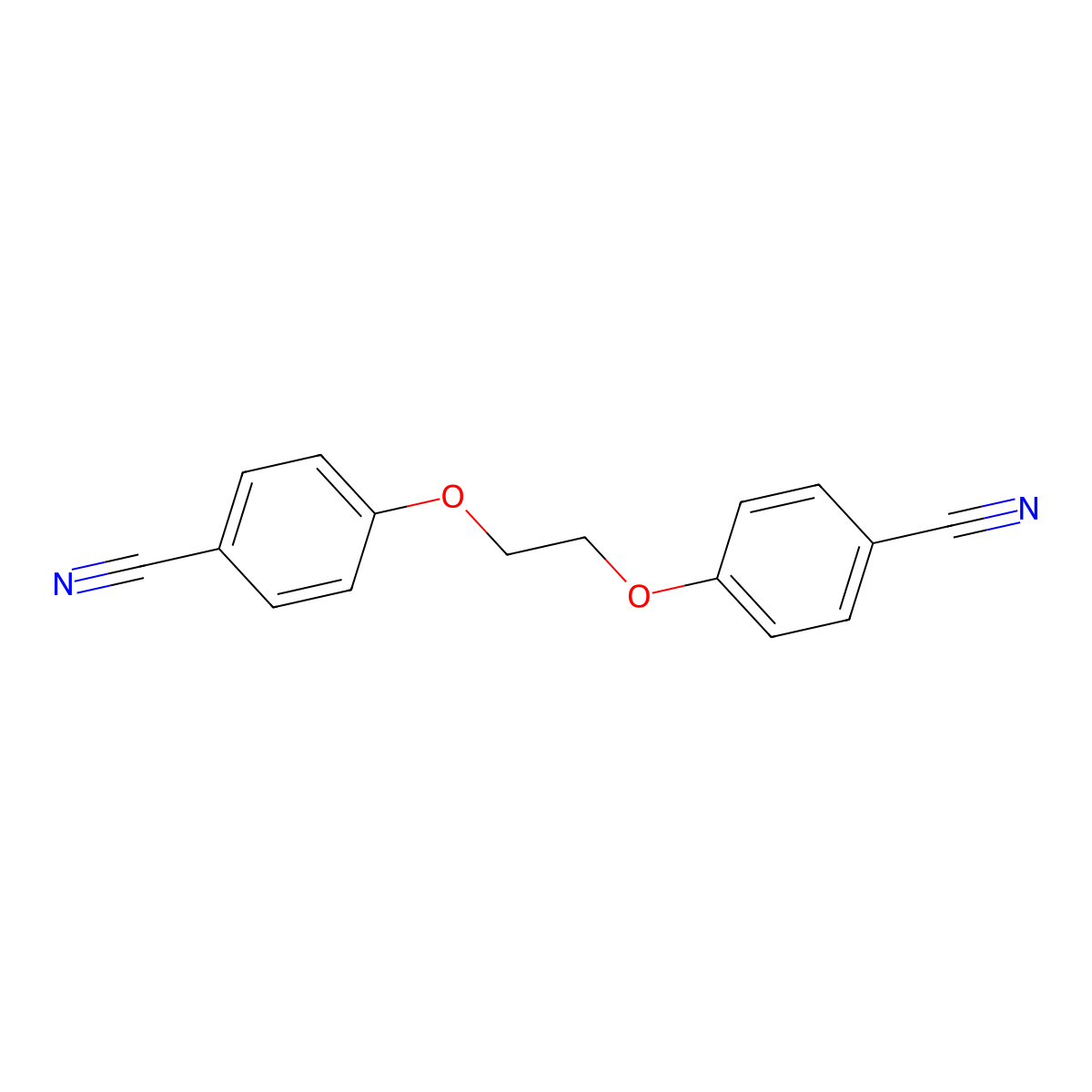 1,2-Bis(4-cyanophenoxy)ethane molecular structure, CAS 56406-20-3