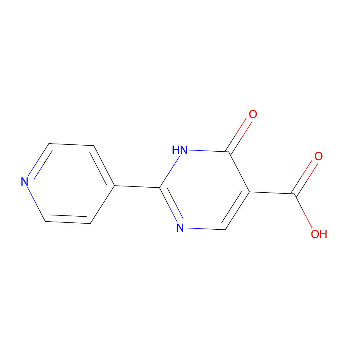 4-Hydroxy-2-(pyridin-4-yl)pyrimidine-5-carboxylic acid molecular structure, CAS 56406-43-0