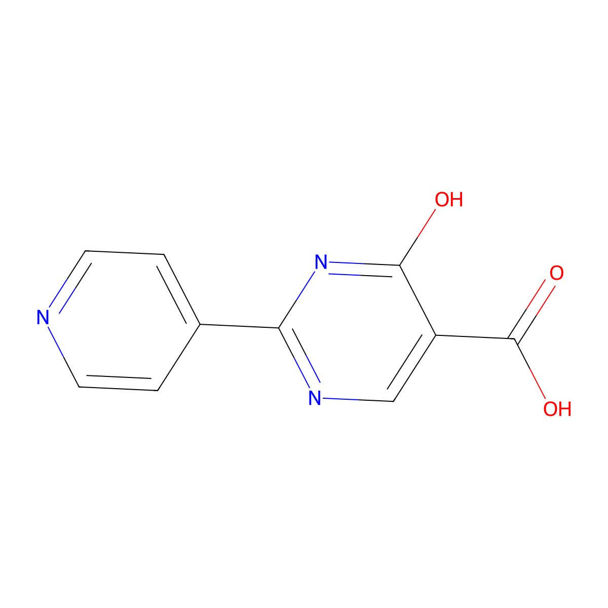 4-Hydroxy-2-(pyridin-4-yl)pyrimidine-5-carboxylic acid molecular structure, CAS 56406-43-0