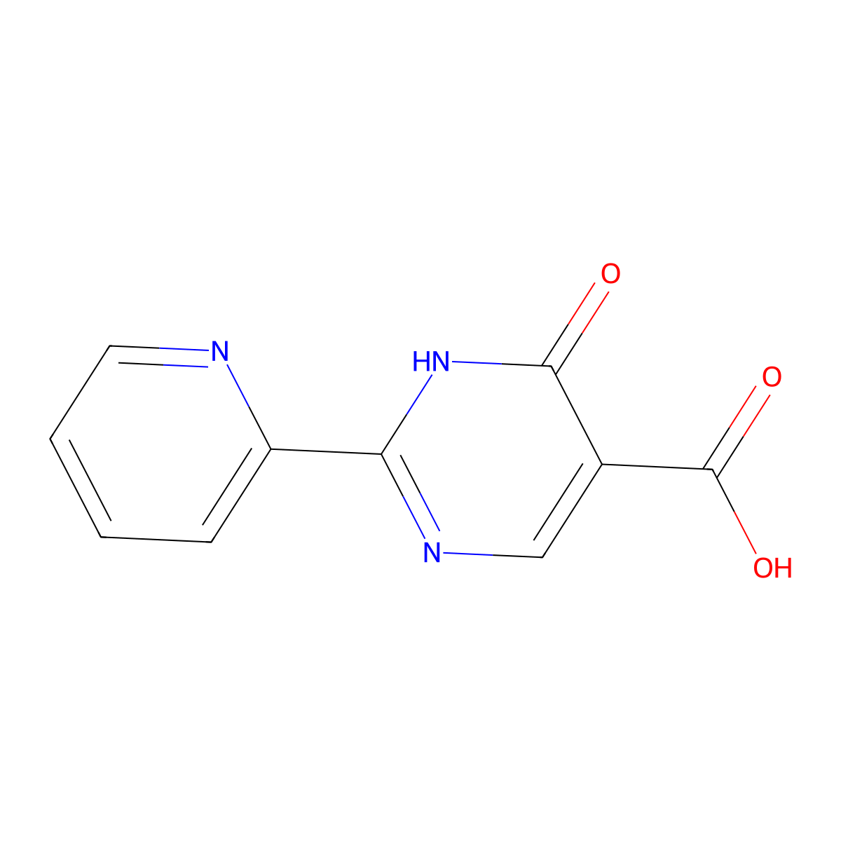 4-Hydroxy-2-(pyridin-2-yl)pyrimidine-5-carboxylic acid molecular structure, CAS 56406-45-2