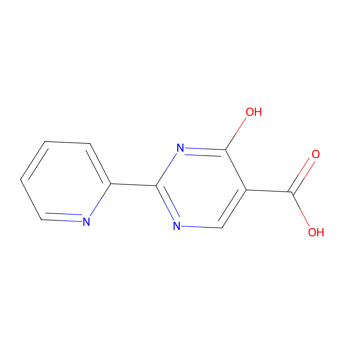 4-Hydroxy-2-(pyridin-2-yl)pyrimidine-5-carboxylic acid molecular structure, CAS 56406-45-2