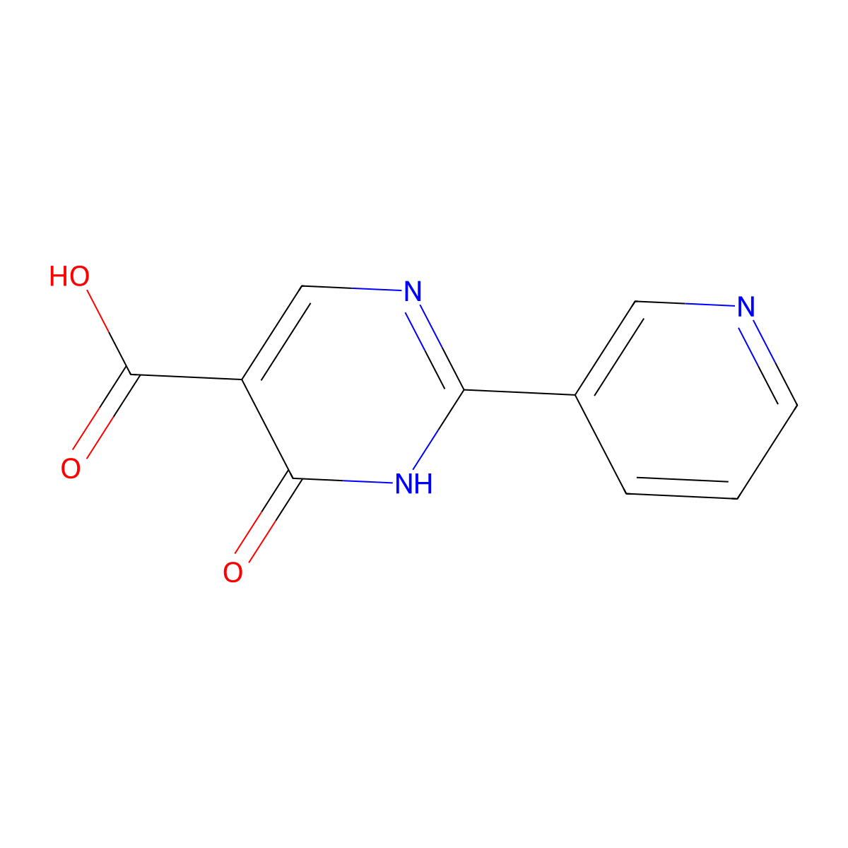 6-Oxo-2-(pyridin-3-yl)-1,6-dihydropyrimidine-5-carboxylic acid molecular structure, CAS 56406-46-3