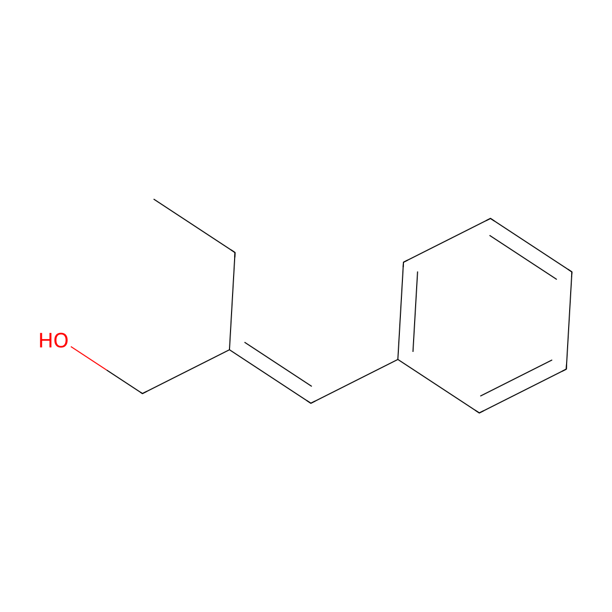 1-Butanol, 2-(phenylmethylene)-, (E)- molecular structure, CAS 56407-97-7