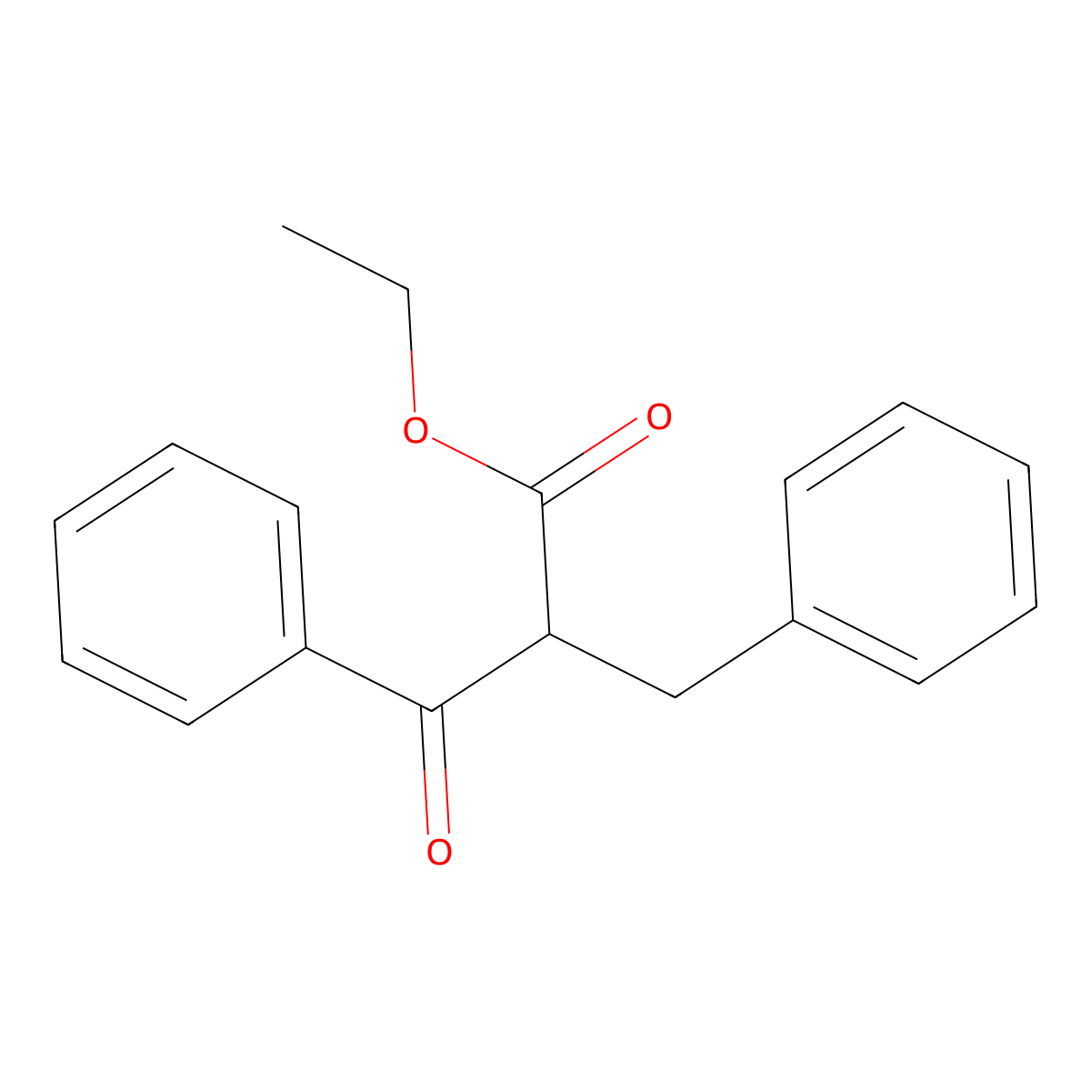 Ethyl 2-benzyl-3-oxo-3-phenylpropanoate molecular structure, CAS 56409-75-7