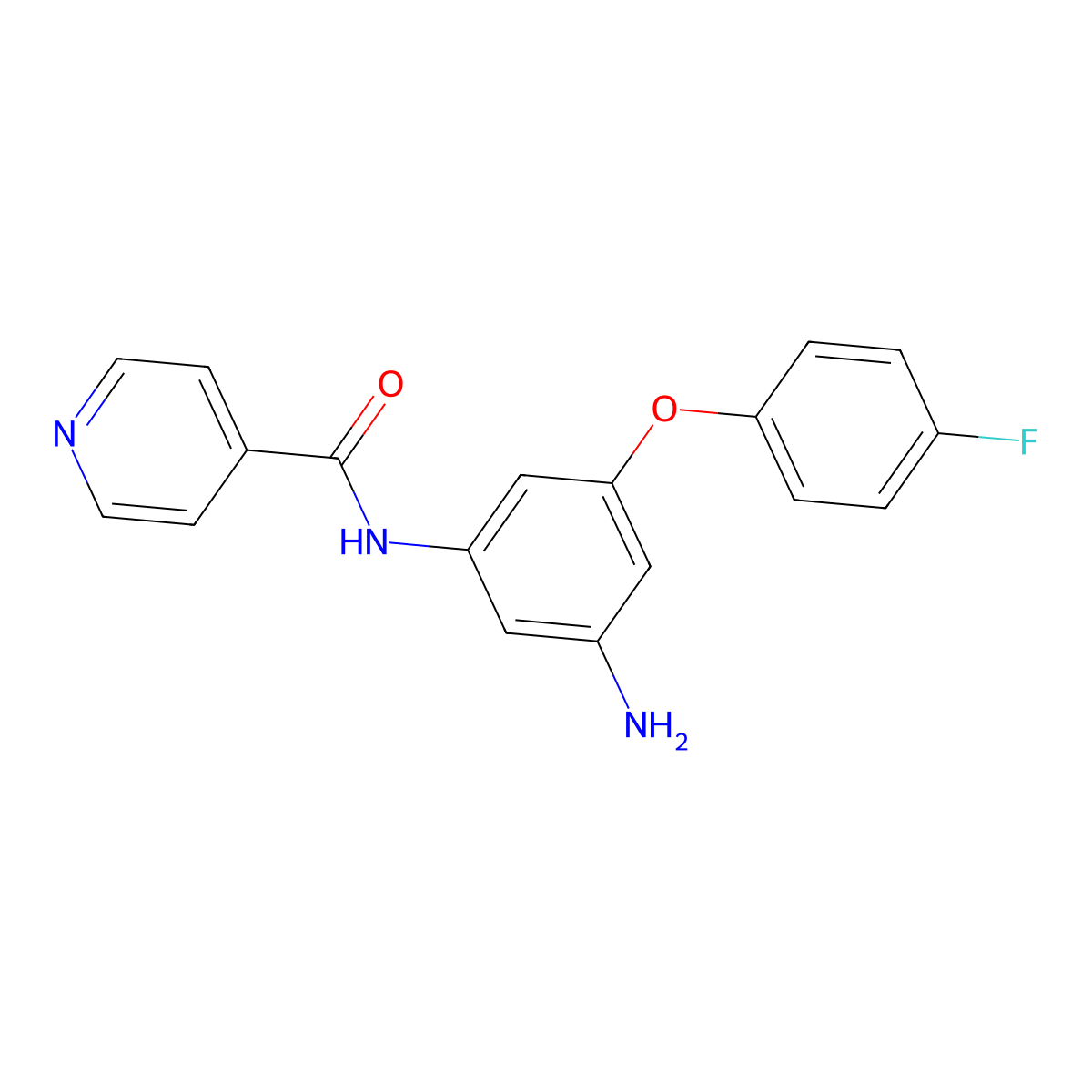 N-[3-amino-5-(4-fluorophenoxy)phenyl]pyridine-4-carboxamide molecular structure, CAS 5641-52-1