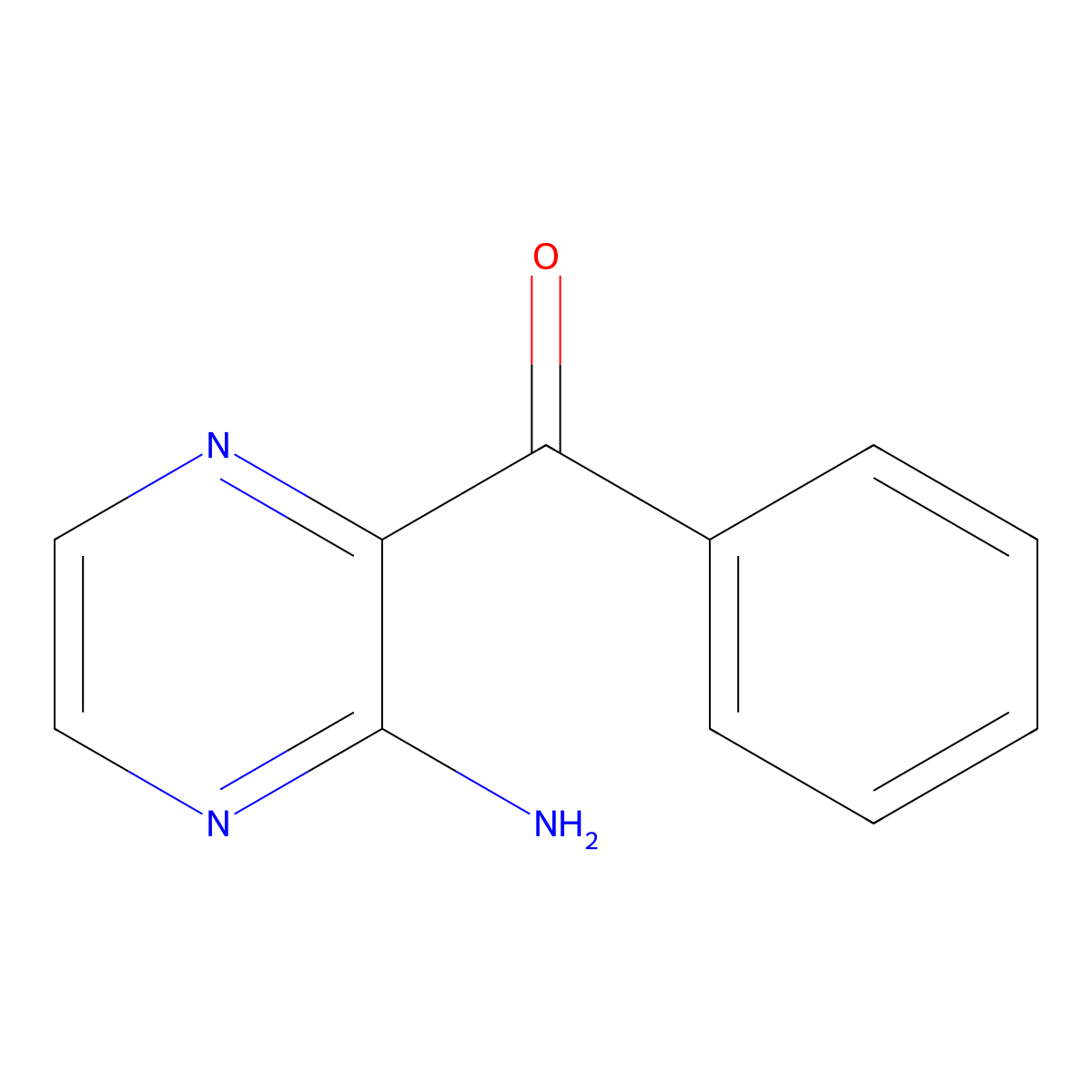 (3-Amino-pyrazin-2-YL)-phenyl-methanone molecular structure, CAS 56414-03-0