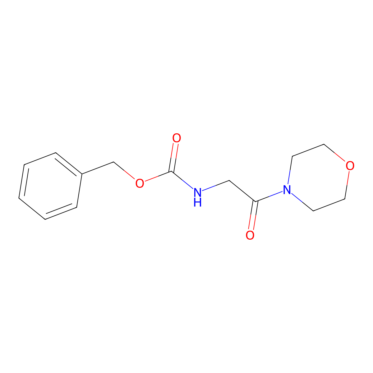 benzyl N-(2-morpholino-2-oxoethyl)carbamate molecular structure, CAS 56414-76-7