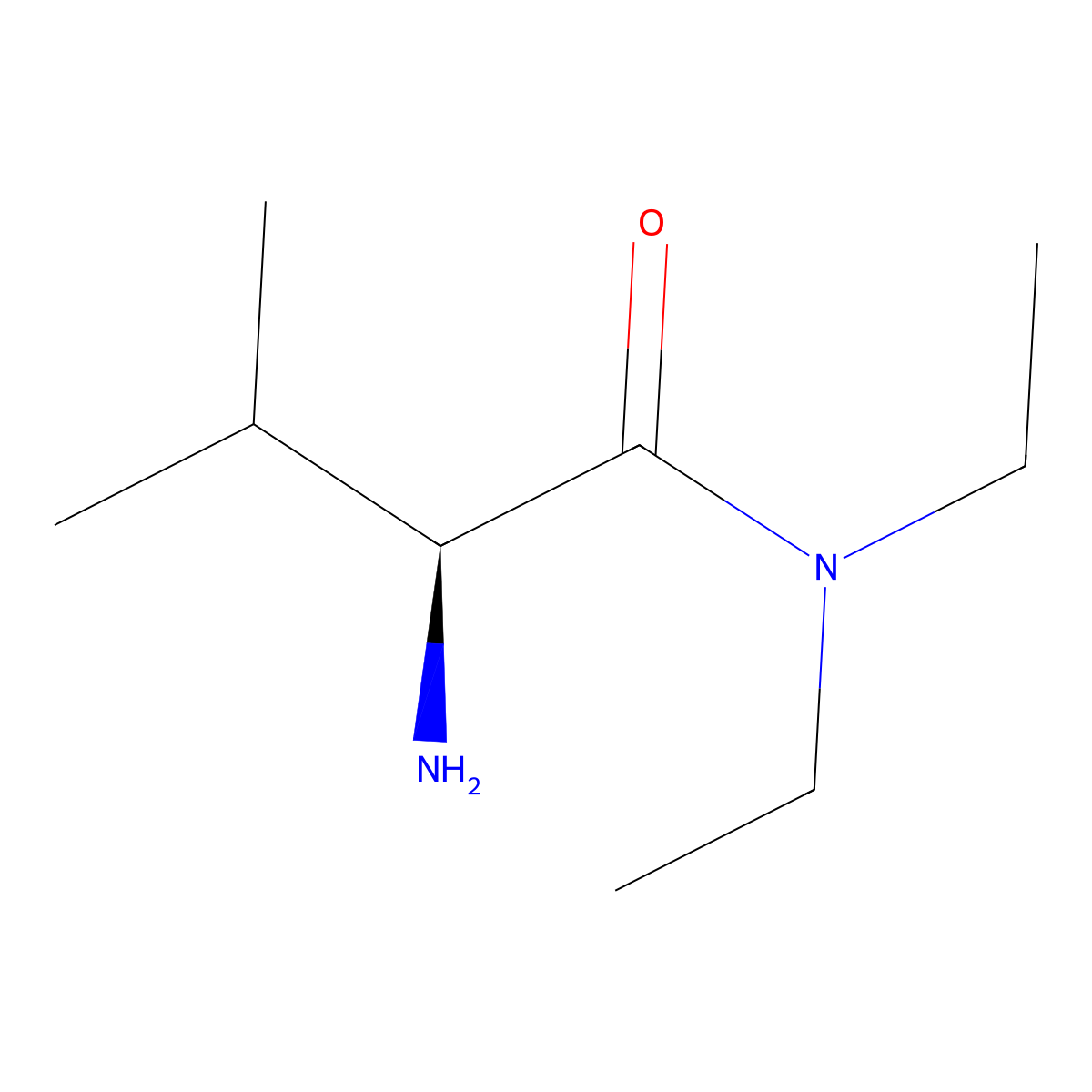 l-Valine diethylamide molecular structure, CAS 56414-87-0