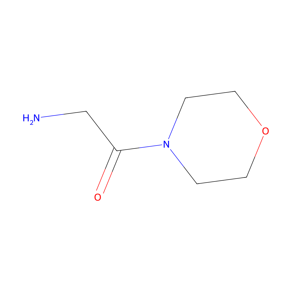 2-Amino-1-morpholinoethanone molecular structure, CAS 56414-96-1