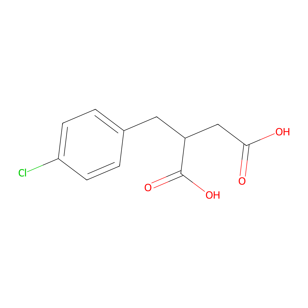 2-(4-Chlorobenzyl)succinic acid molecular structure, CAS 56416-13-8