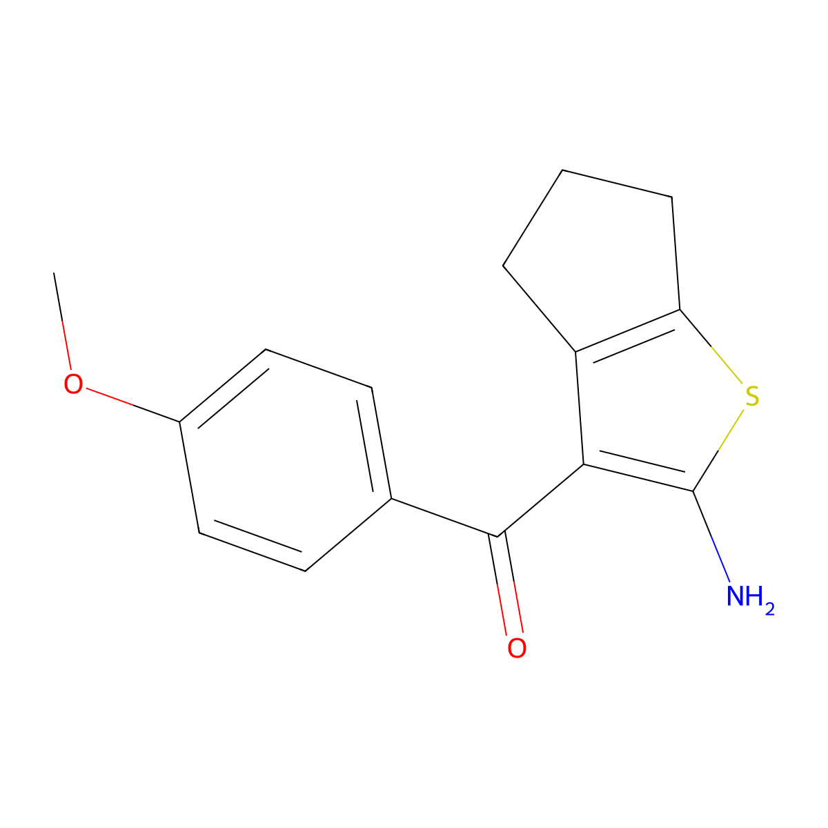 3-(4-methoxybenzoyl)-4H,5H,6H-cyclopenta[b]thiophen-2-amine molecular structure, CAS 56416-46-7