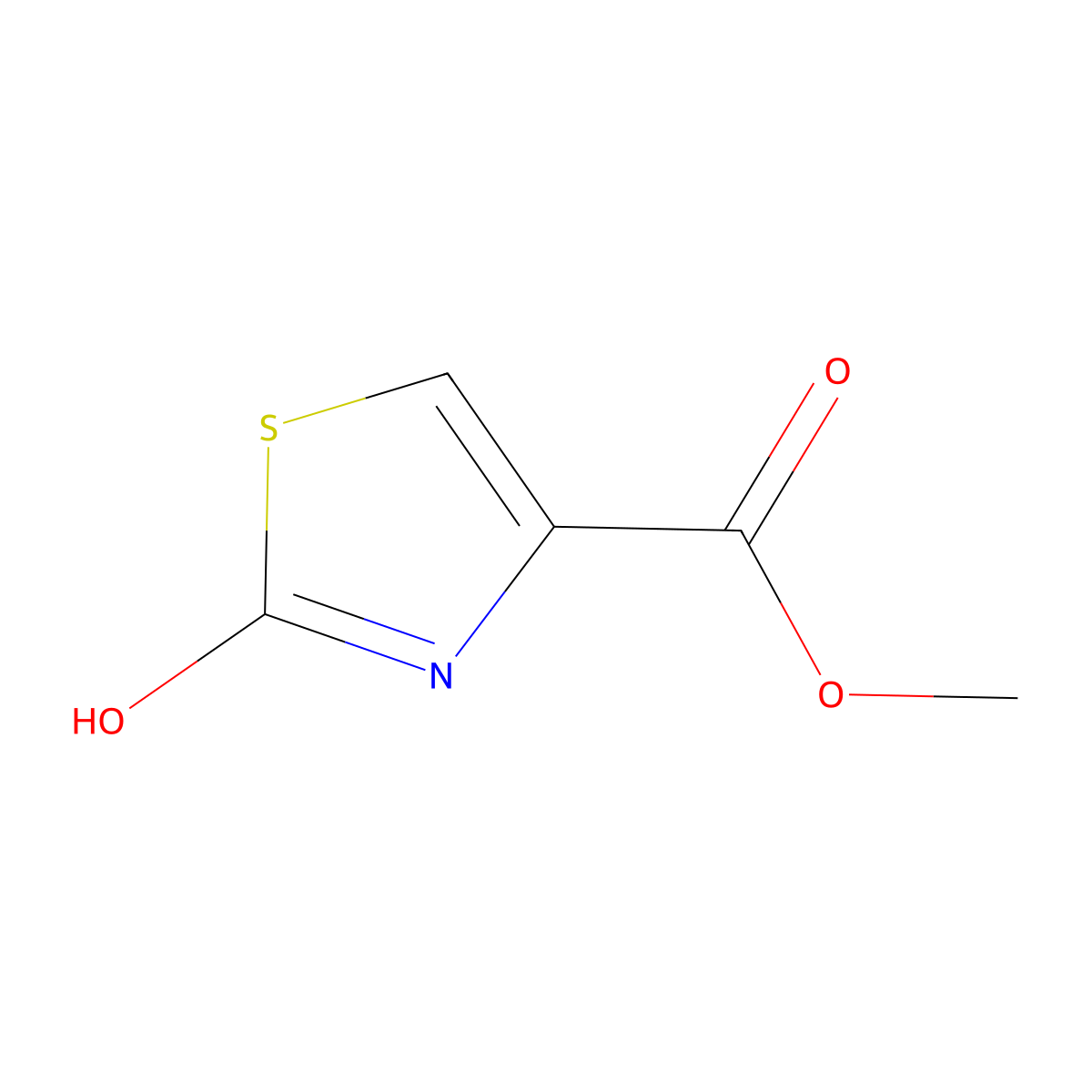 2-Hydroxy-thiazole-5-carboxylic acid methyl ester molecular structure, CAS 56417-51-7