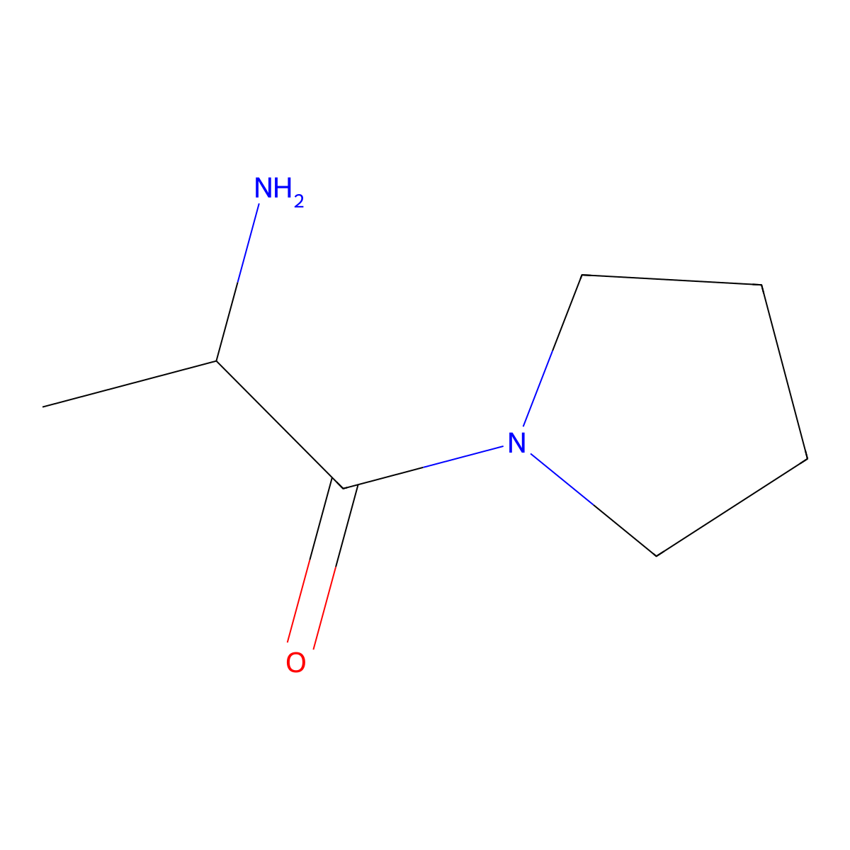 2-Amino-1-(pyrrolidin-1-yl)propan-1-one molecular structure, CAS 56420-84-9