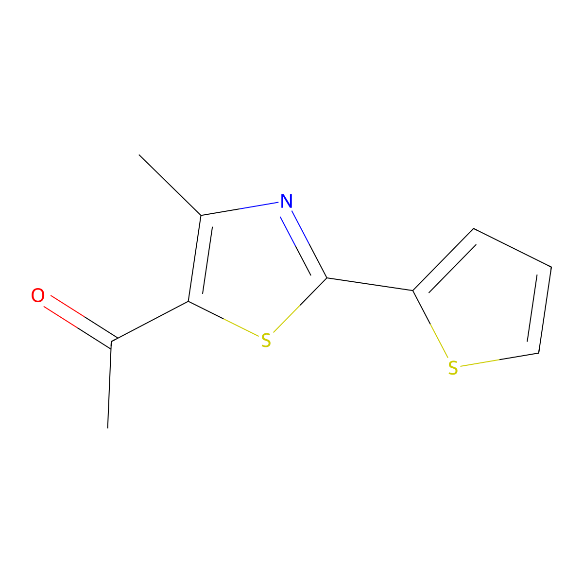 1-[4-Methyl-2-(2-thienyl)-1,3-thiazol-5-yl]-1-ethanone molecular structure, CAS 56421-61-5